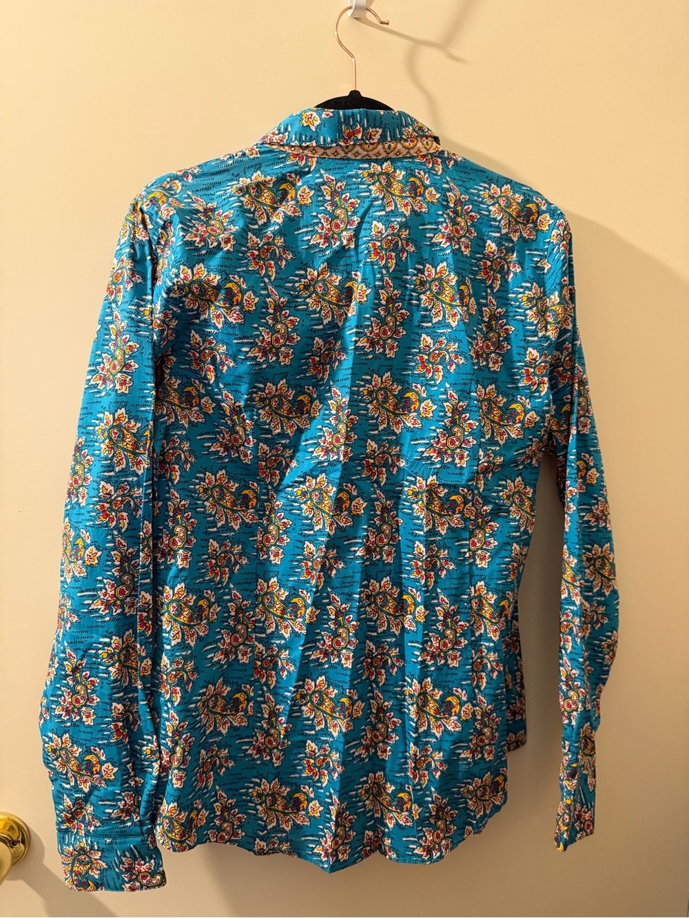 CINCH Bright Teal Floral Button-Up Top - Picture 6 of 7